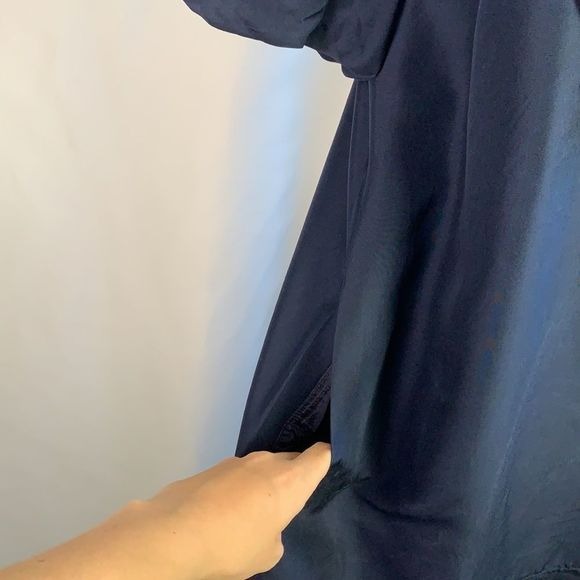 Marc by Marc Jacobs Blue Ruffle front mini dress