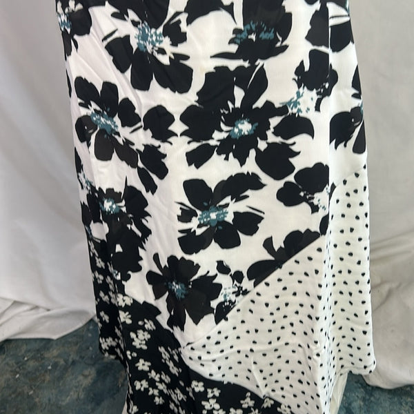 Heathers Closet Black White Print Long Nwt Skirt