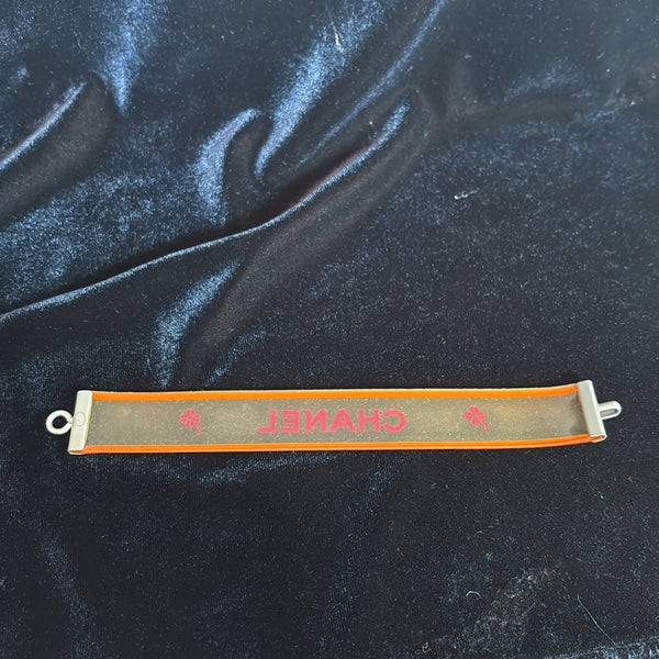 Vintage Chanel 2001 Camellia Silicone Bracelet