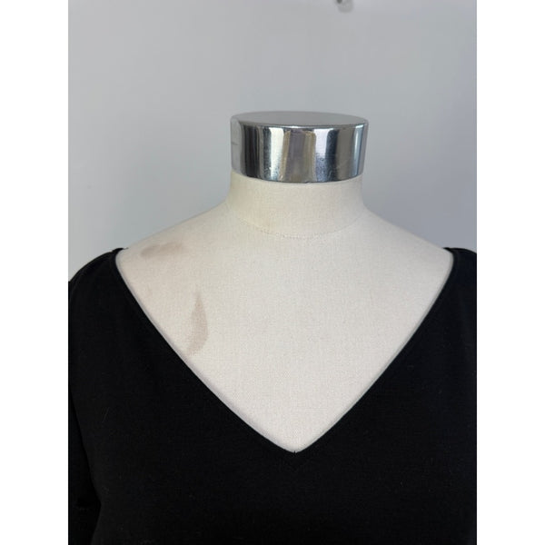 LAFAYETTE 148 BLACK WITH LACE TRIM SLEEVES