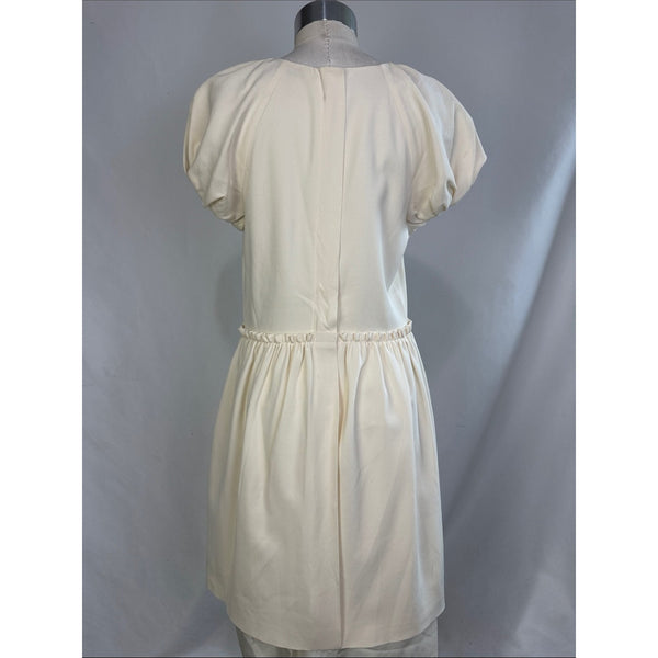 DICE KAYEK CREAM DROP WAIST DRESS WITH FLOWERS