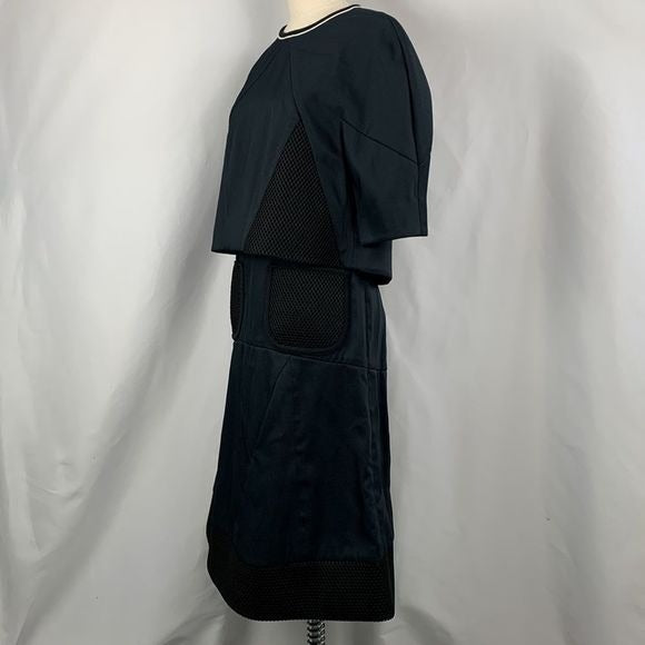 Fendi Navy Dress With Mesh Detail