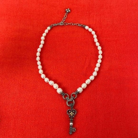 Barbara Bixby Pearl Necklace With Key Enhancer Necklace