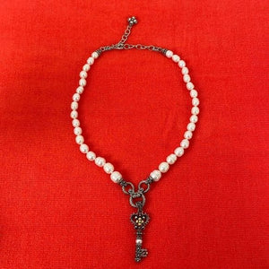Barbara Bixby Pearl Necklace With Key Enhancer Necklace