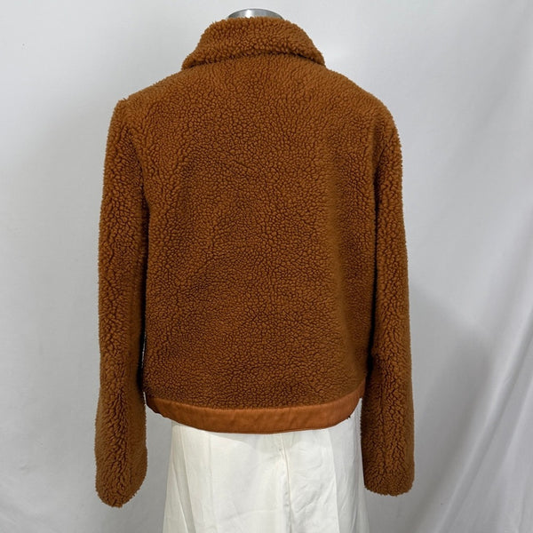 Madewell size M brown faux fur bomber jacket
