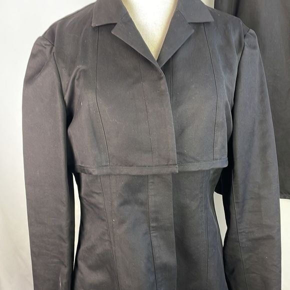 Narciso Rodriguez Black Bustier Layered Jacket And Skirt Set