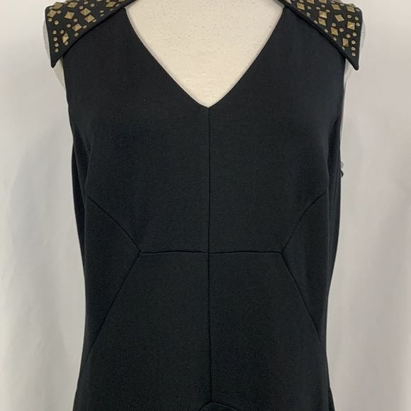 Nue by Shani NWT Black Dress With Studded Shoulders