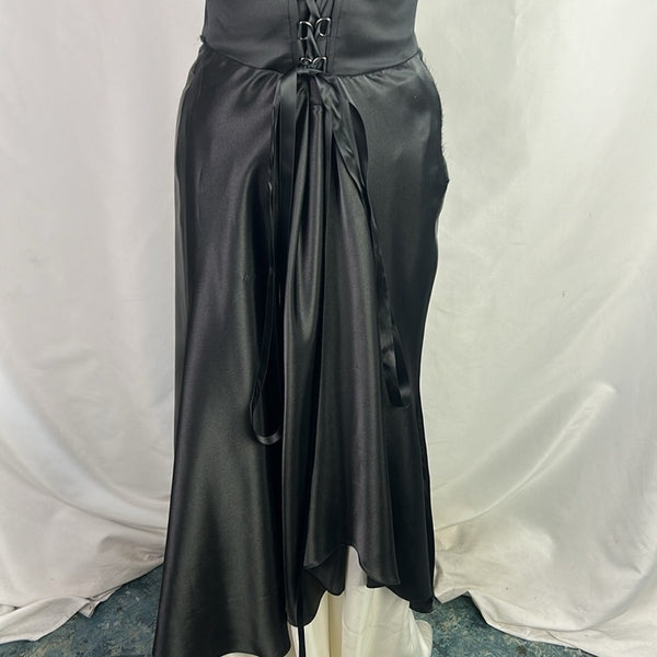 Laundry Blk Laced Front Silk Dress