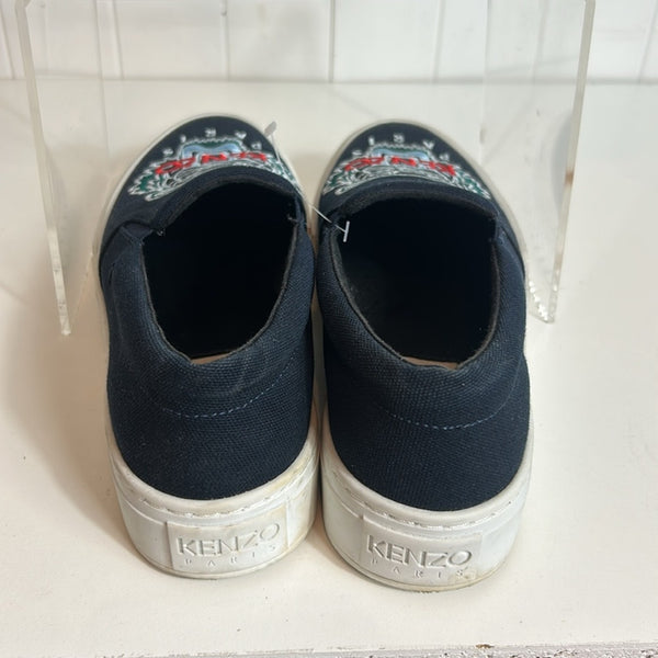 Kenzo Blue Lion Slip Ons Sneakers