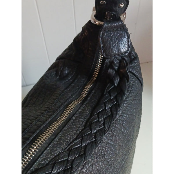 GUCCI LG PEBBLED LEATHER HOBO  BAG.
