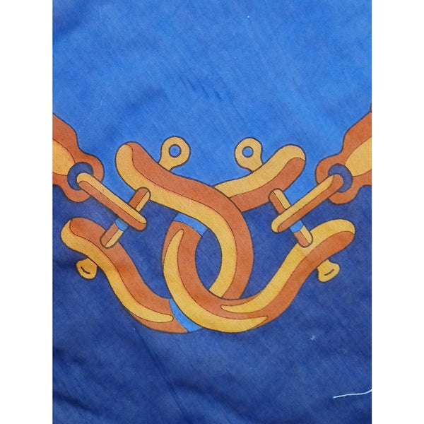 HERMES LARGE SHIP PRINT SHAWL/PAREO W BOX SHAWL