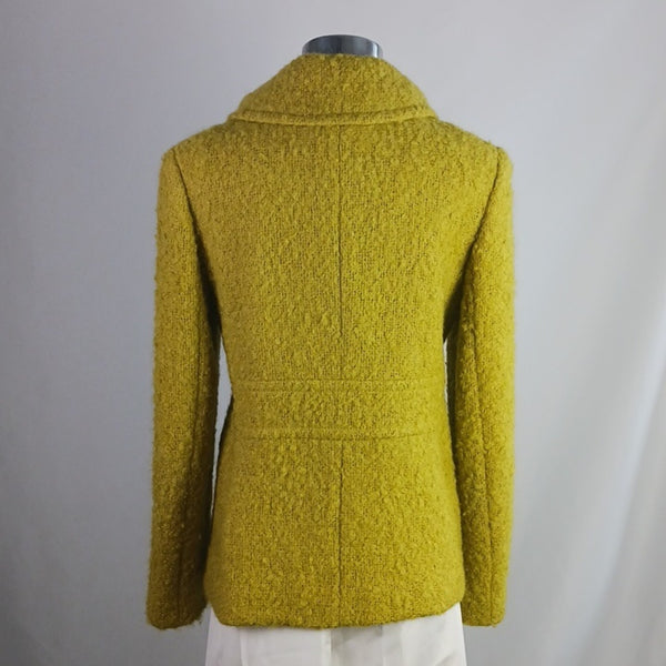 J. Crew Chartreuse Mohair Short  Double-Breasted Jacket
