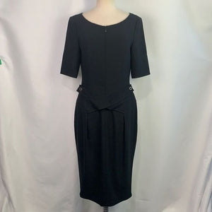 Escada black zip front with belt dress