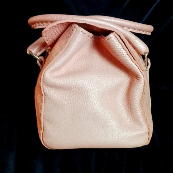 Fendi Pink Selleria Linda Satchel Bag.
