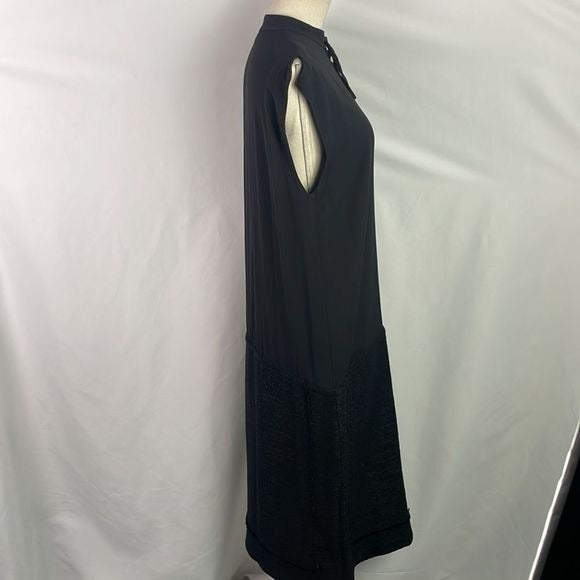 Fendi Black Tie Drop Waist Sleeveless Dress