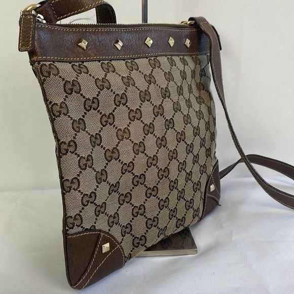 Gucci Vintage Tan Logo Cross Body Bag