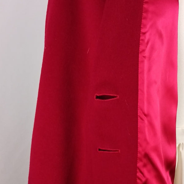 Yves Saint Laurent Vintage Red Wool 3/4 Peacoat