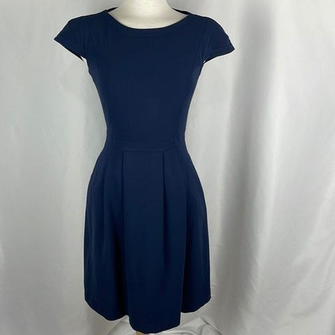 Max Mara Navy Fit Flare Dress