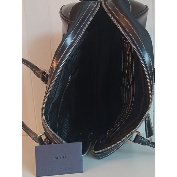 PRADA NEW NYLON Leather /Lock Bag