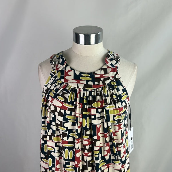 Missoni Nwt Multi Print Hi Neck Sleeveless Top