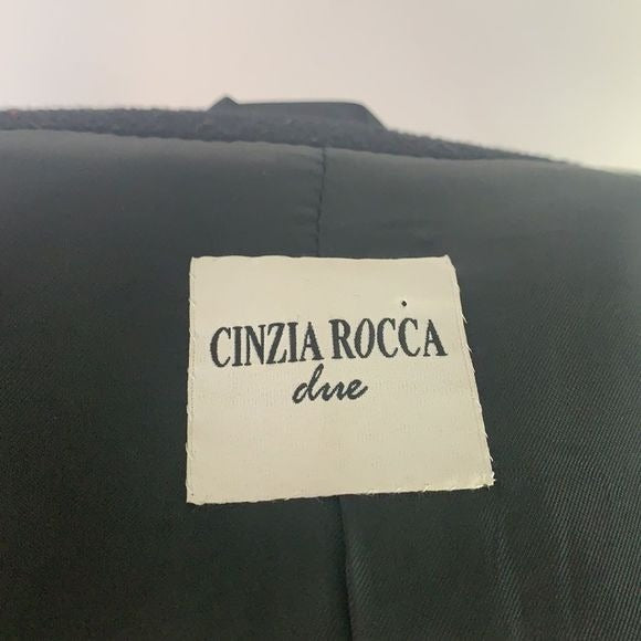 Cinzia Rocca black cashmere blend 3/4 jacket