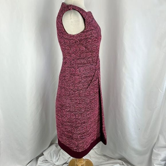 NWT Raoul Pink Tweed Midi Dress w Pockets