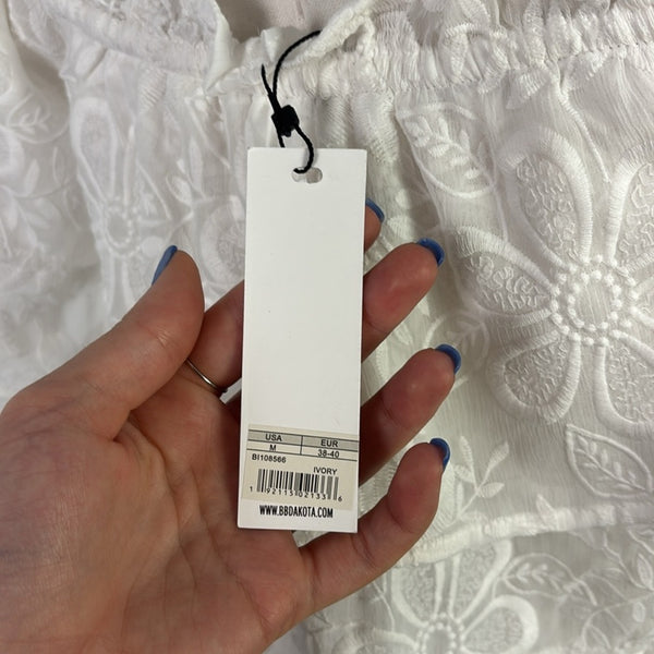 NWT BB Dakota White Lace Off the Shoulder Maxi Dress