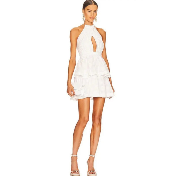 MILLY NWT WHITE GRAPHIC DOT DRESS