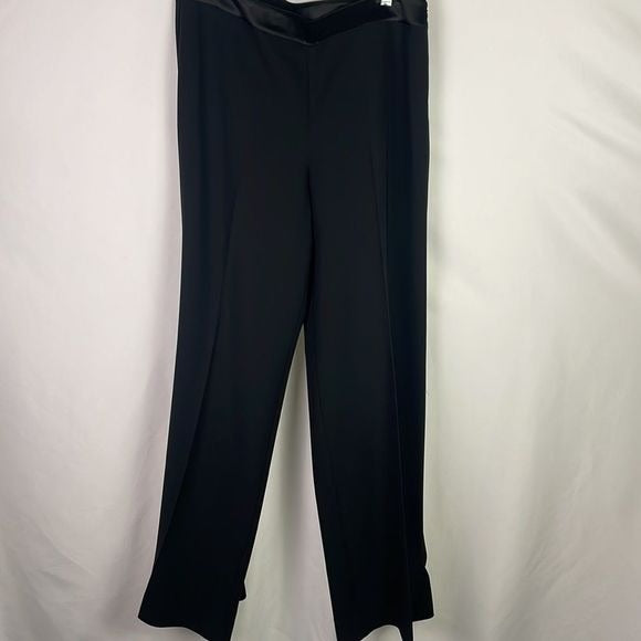 St John Black Wide Leg Slacks