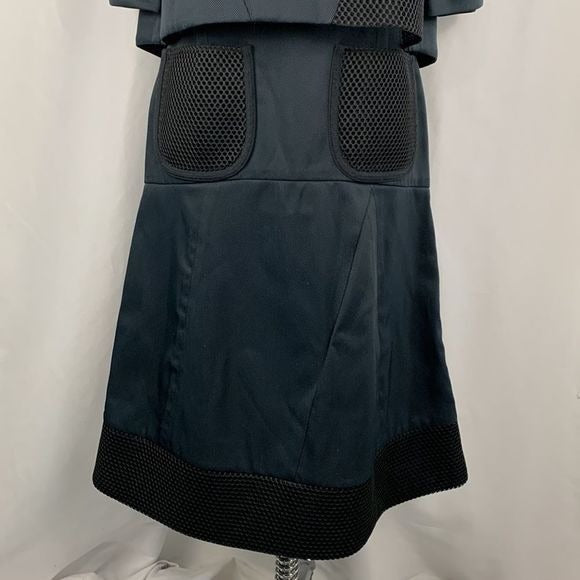 Fendi Navy Dress With Mesh Detail