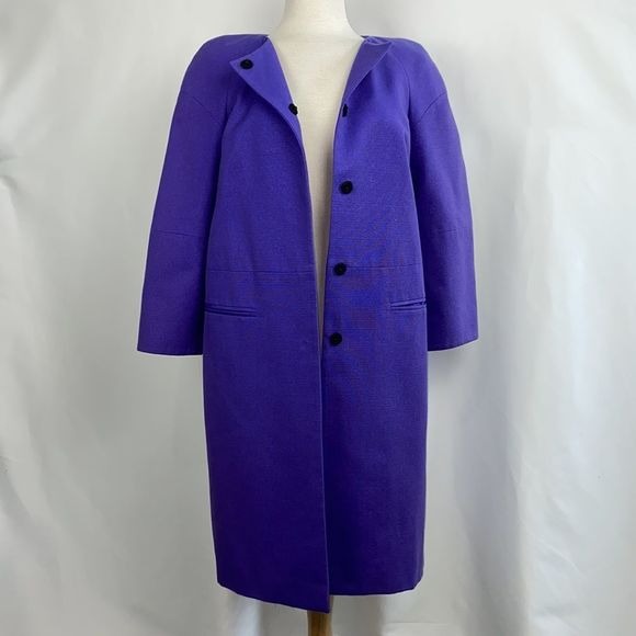 Emilio Pucci Purple Silk Cotton Blend Spring Jacket