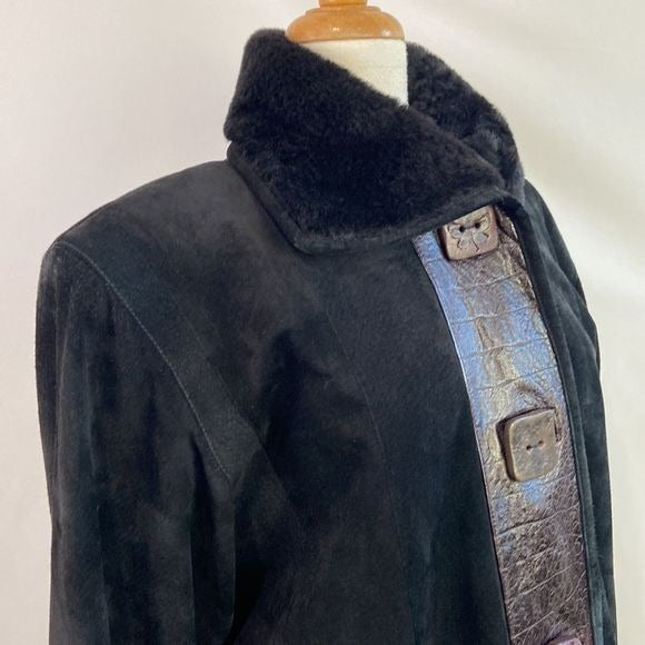 Grownbeans Karen Groner Vintage Leather Shearing w/ Patches Full Jacket