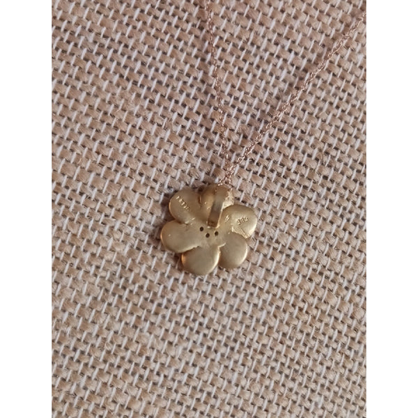 REISS  HAMMERED DAISY PENDANT.