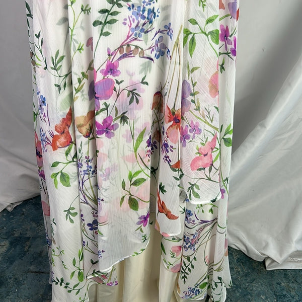 Calvin Klein Nwt White Floral Wrap Front Dress