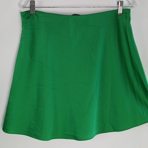 J. Crew Green Satin Blouse/ Skirt Set