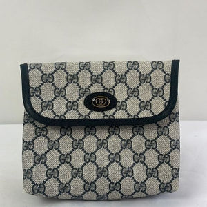 Gucci Small Vintage Blue Logo Clutch