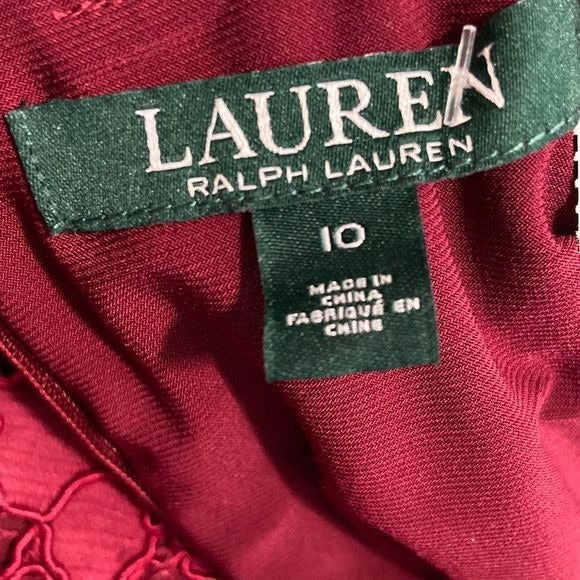 Ralph Lauren Wine Lace Gown