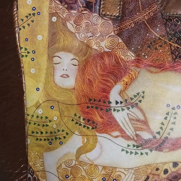 Icon Klimt W Bronze Patent Leather Tote Bag.