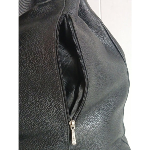 LONGCHAMP BLK LEATHER BACKPACK LA