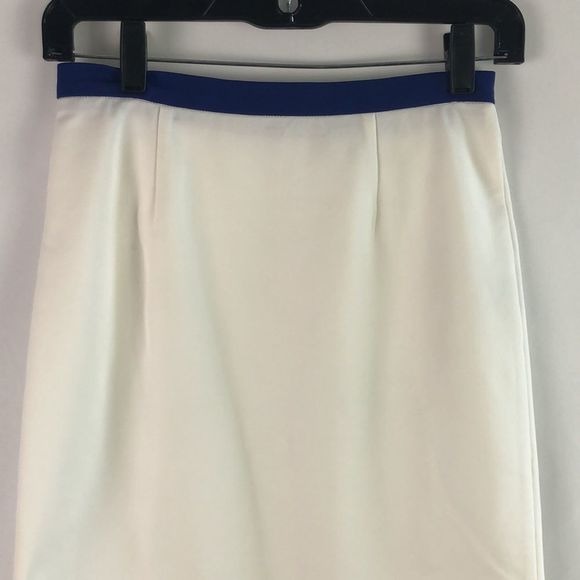 Emilio Pucci White w Blue Waist Pencil Skirt
