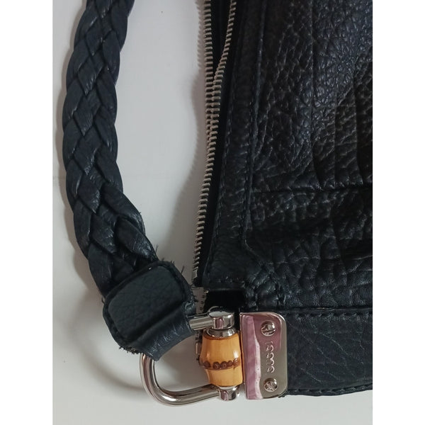 GUCCI LG PEBBLED LEATHER HOBO  BAG.
