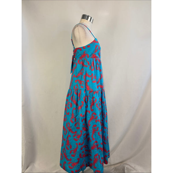 J CREW BLUE RED LOBSTER SUN DRESS