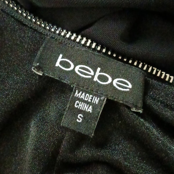BeBe Black Long Sleeve With Zip Gown.