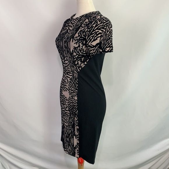 Yigal Azrouel NWT Black Print Color Block Dress