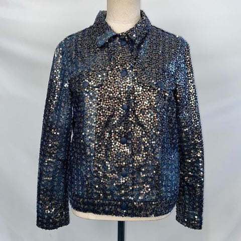 Ottod’Ame Blue Sequined Jacket