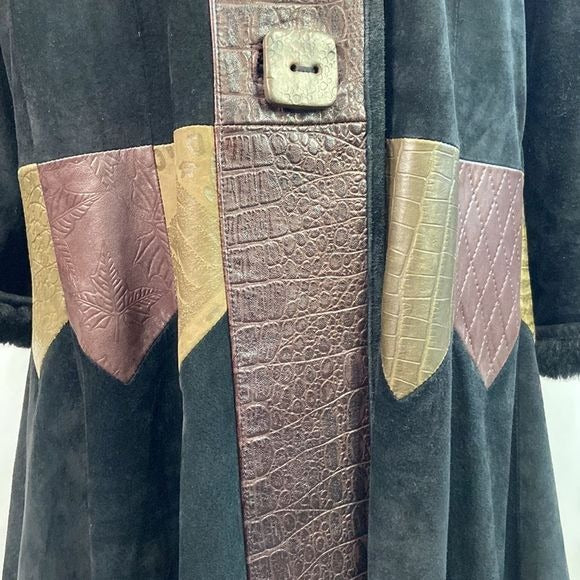 Grownbeans Karen Groner Vintage Leather Shearing w/ Patches Full Jacket