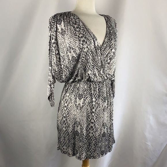 NWT Parker Black Print Wrap Dress