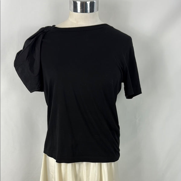 Stella McCartney Black With One Pleated Shoulder Top