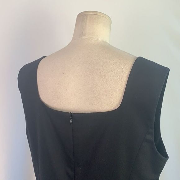 Escada Black Virgin Wool Blend Sheath Dress
