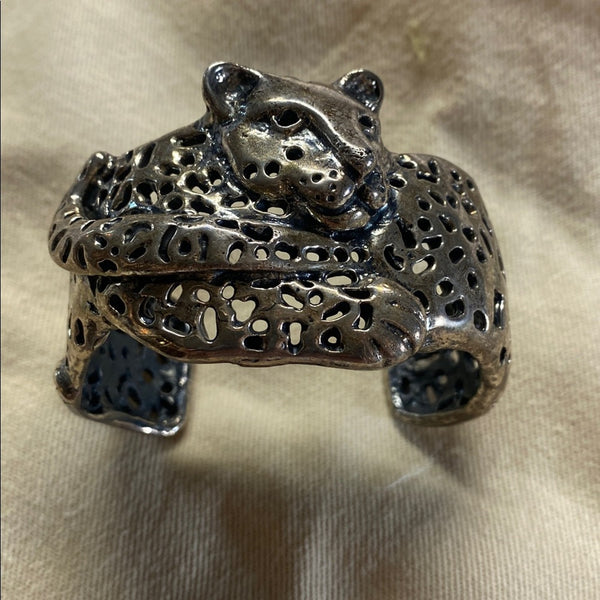 Emilia Castillo Vintage Sterling Jaguar Bracelet Cuff